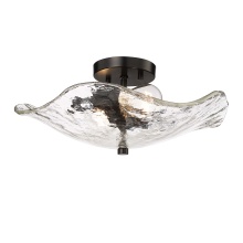 Golden 1140-SF BLK-HWG - Golden Lighting Samara 2-light Semi-Flush Mount in Matte Black